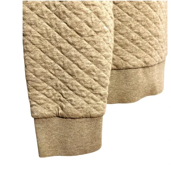 Patagonia Organic Cotton Quilt Snap T Green Cream Snap Collar Pullover Medium - Picture 6 of 9
